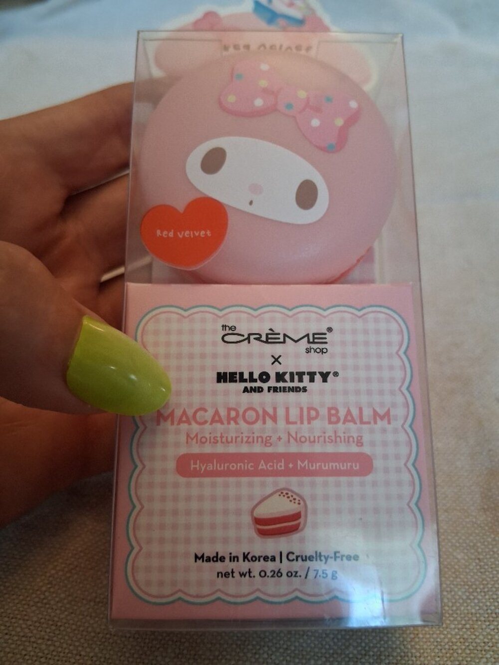Hello Kitty The Creme Shop Macaron Lip Balm Limited Edition MIXED BERRY w/ Vit E
